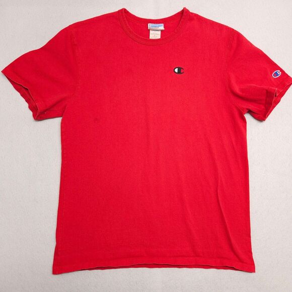 Champion Casual Short Sleeve Pullover T Shirt Mens Size Large L Red - Picture 2 of 9